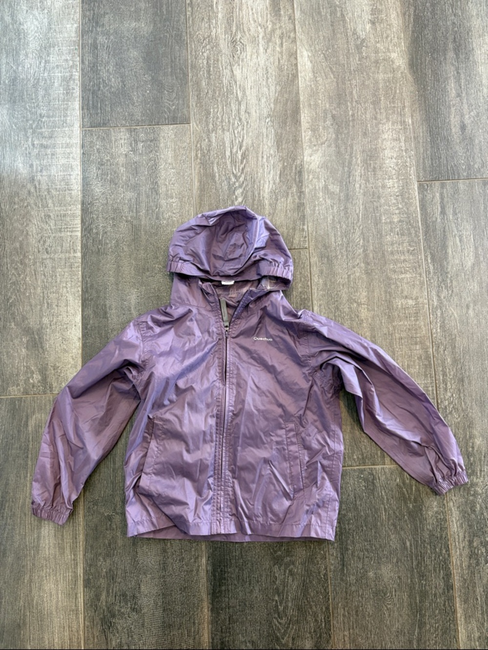 Quechua Kids Purple Hooded windbreaker